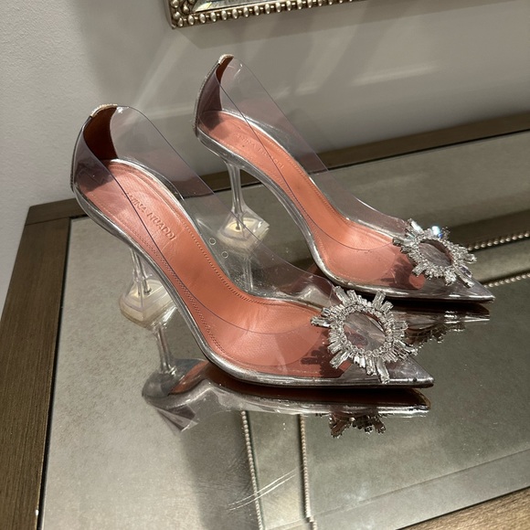 Amina Muaddi Begum Crystal-Embellished PVC Pumps in size 7 color clear! - Picture 1 of 3
